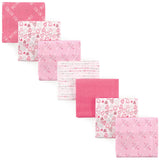 Luvable Friends Baby Girl Cotton Flannel Receiving Blankets, Rainbow 7-Pack, One Size - BeeBee Cakes