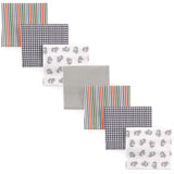 Luvable Friends Baby Girl Cotton Flannel Receiving Blankets, Rainbow 7-Pack, One Size - BeeBee Cakes