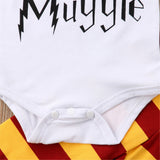 Snuggle this Muggle Outfit Short Sleeve Romper Bodysuit Long Pants Hat - BeeBee Cakes