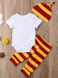 Snuggle this Muggle Outfit Short Sleeve Romper Bodysuit Long Pants Hat - BeeBee Cakes