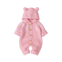 New Born Baby Clothes Cartoon Bear Knitted Boys Rompers Spring Autumn Winter Baby Girl Romper Long Sleeve Toldder Jumpsuit 18M - BeeBee Cakes