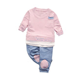 2 Piece Shirt and Patch Pants Baby Boy or Girl Set *Toy and Shoes not Included* - BeeBee Cakes