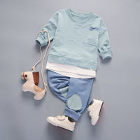 2 Piece Shirt and Patch Pants Baby Boy or Girl Set *Toy and Shoes not Included* - BeeBee Cakes