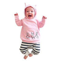 2 Piece Little Piggy Baby Girl or Boy Sweatshirt and Pants Set - BeeBee Cakes