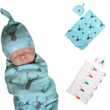 2 Piece Baby Boy Blanket and Hat - BeeBee Cakes