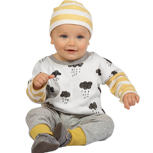 2 Piece Rainy Day Baby Boy Shirt and Pants Set  *Hat Not Included* - BeeBee Cakes