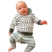 2 Piece Baby Boy Hooded Shirt and Pants Set - BeeBee Cakes