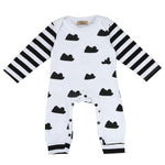 Cloudy Day Baby Boy or Girl Romper - BeeBee Cakes
