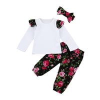 3 Piece Infant/ Toddler Girls Flower Girl T-shirt, Pants and Headband - BeeBee Cakes