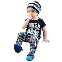 2 Piece Like A Boss Toddler Boy T-shirt and Pants Set - BeeBee Cakes