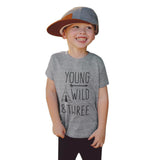 Young Wild and Three Toddler Boy T-shit - BeeBee Cakes