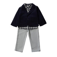 3 Piece Justin Plaid Shirt, Jacket, and Jeans - BeeBee Cakes