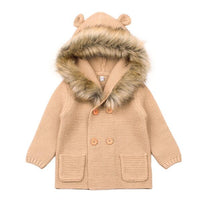 Marley Sweater Coat with Detachable Faux Fur - BeeBee Cakes