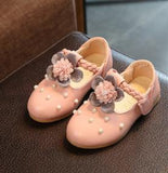 Anastasia Girls Flower and Pearl Shoes - BeeBee Cakes